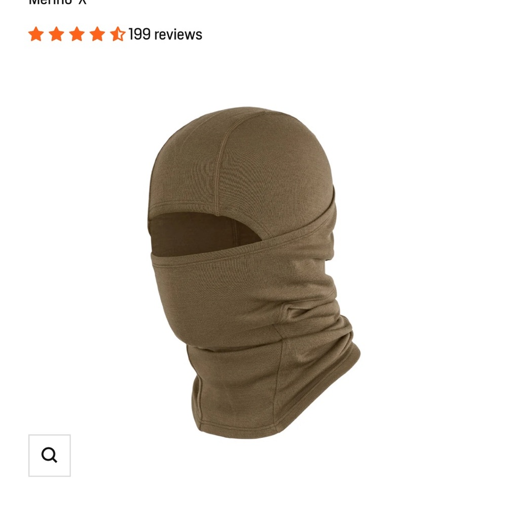 First Lite Men's Earth Brown Wind River Balcava Head/Facemask